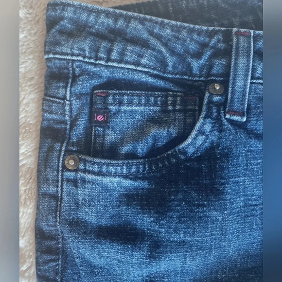 Y2K Pink L.E.I. Boot Cut Jeans Sz 7 - Picture 7 of 10